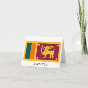 Carte De Remerciements Drapeau de Sri Lanka