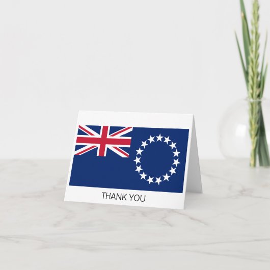 Carte De Remerciements Drapeau des Îles Cook (Devant)