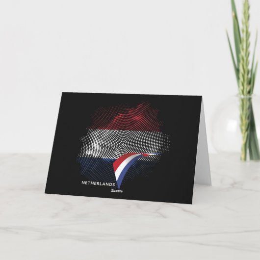 Carte De Remerciements Drapeau des Pays-Bas (Dos)