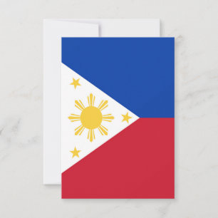 Carte De Remerciements drapeau des Philippines