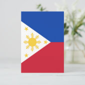 Carte De Remerciements drapeau des Philippines (Debout devant)