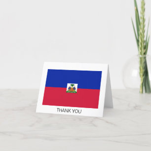Carte De Remerciements Drapeau d'Haïti