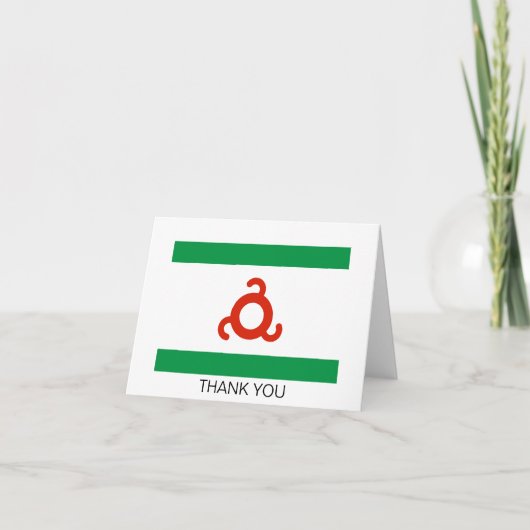 Carte De Remerciements Drapeau d'Ingushetia (Devant)