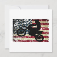 Drapeau Dirt Vélo USA Drapeau T-Shirt Motocross Dr