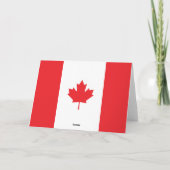 Carte De Remerciements Drapeau du Canada (Dos)