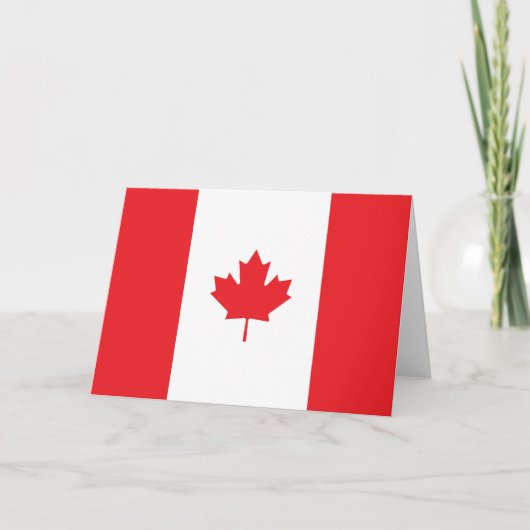 Carte De Remerciements Drapeau du Canada (Devant)
