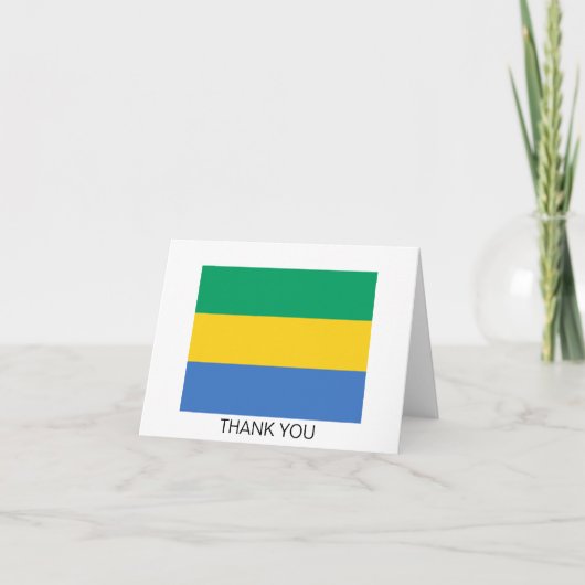 Carte De Remerciements Drapeau du Gabon (Devant)