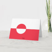 Carte De Remerciements Drapeau du Groenland (Dos)