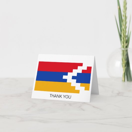 Carte De Remerciements Drapeau du Haut-Karabakh (Devant)