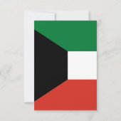 Carte De Remerciements Drapeau du Koweït (Dos)