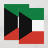 Carte De Remerciements Drapeau du Koweït (Devant / Derrière)