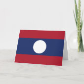 Carte De Remerciements Drapeau du Laos (Devant)