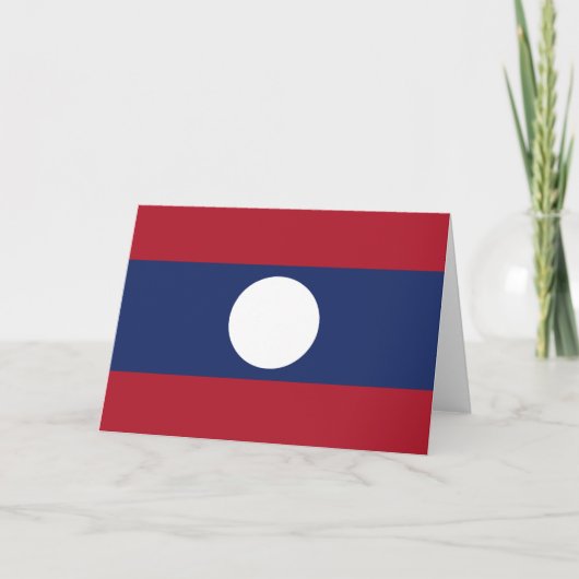 Carte De Remerciements Drapeau du Laos (Devant)