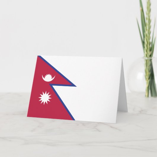 Carte De Remerciements Drapeau du Népal (Devant)