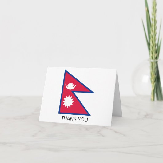 Carte De Remerciements Drapeau du Népal (Devant)