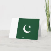 Carte De Remerciements Drapeau du Pakistan (Dos)