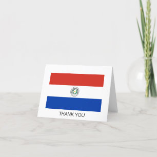 Carte De Remerciements Drapeau du Paraguay