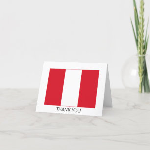 Carte De Remerciements Drapeau du Pérou