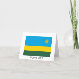 Carte De Remerciements Drapeau du Rwanda