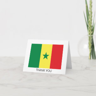 Carte De Remerciements Drapeau du Sénégal