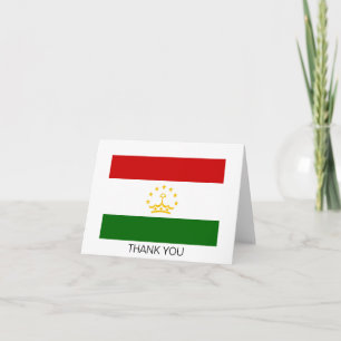 Carte De Remerciements Drapeau du Tadjikistan