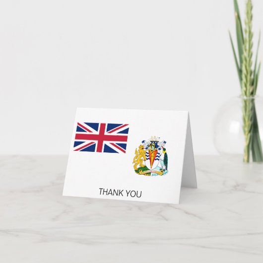 Carte De Remerciements Drapeau du territoire antarctique britannique (Devant)