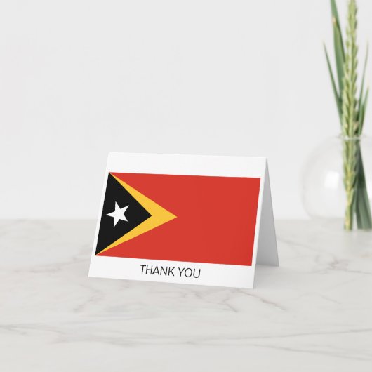 Carte De Remerciements Drapeau du Timor oriental (Devant)