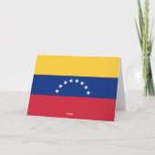 Carte De Remerciements Drapeau du Venezuela (Dos)