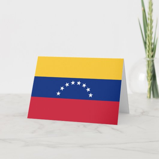 Carte De Remerciements Drapeau du Venezuela (Devant)