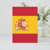 Carte De Remerciements Drapeau espagnol (Debout devant)