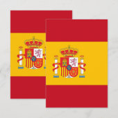 Carte De Remerciements Drapeau espagnol (Devant / Derrière)