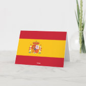 Carte De Remerciements Drapeau espagnol (Dos)
