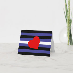 Carte De Remerciements Drapeau et cœur de fierté en cuir