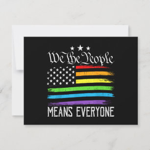 Carte De Remerciements Drapeau États-Unis Égalité LGBTQ Nous le Peuple Si