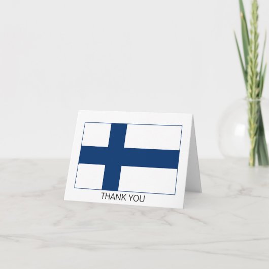Carte De Remerciements Drapeau Finlande (Devant)