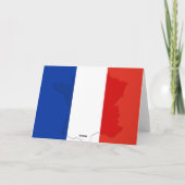 Carte De Remerciements drapeau français (Dos)