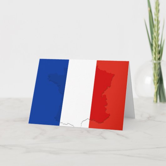 Carte De Remerciements drapeau français (Devant)