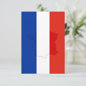 Carte De Remerciements drapeau français (Debout devant)