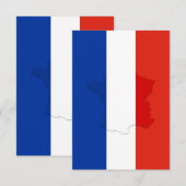 Carte De Remerciements drapeau français (Devant / Derrière)