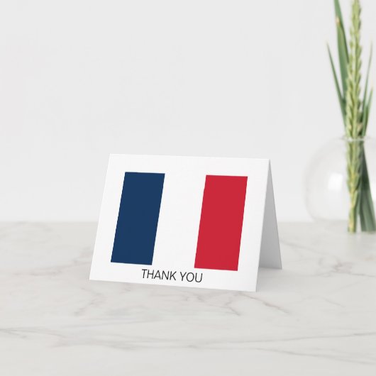 Carte De Remerciements Drapeau français (Devant)