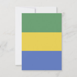 Carte De Remerciements Drapeau Gabon