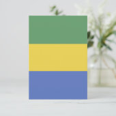 Carte De Remerciements Drapeau Gabon (Debout devant)