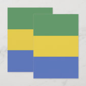 Carte De Remerciements Drapeau Gabon (Devant / Derrière)