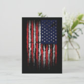 Carte De Remerciements Drapeau Grunge U.S.A (Debout devant)