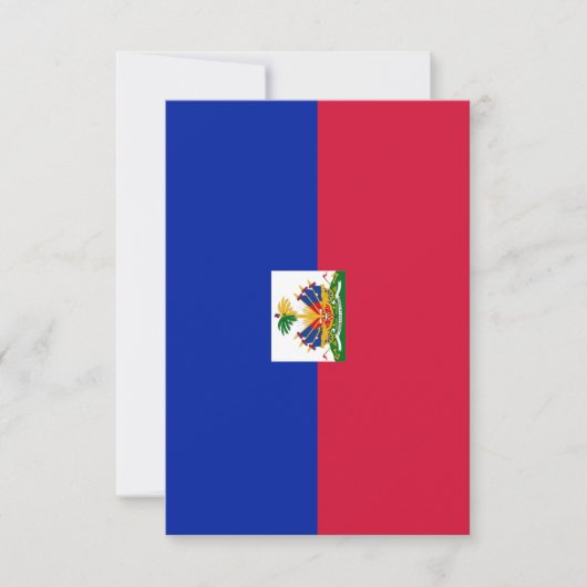 Carte De Remerciements Drapeau Haïti  (Devant)