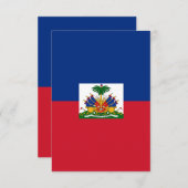Carte De Remerciements Drapeau Haïti (Devant / Derrière)