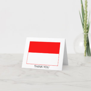 Carte De Remerciements Drapeau Indonésie