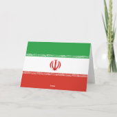 Carte De Remerciements Drapeau iranien (Dos)