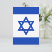 Carte De Remerciements Drapeau Israël (Debout devant)