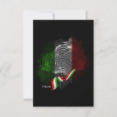 Carte De Remerciements Drapeau italien (Dos)